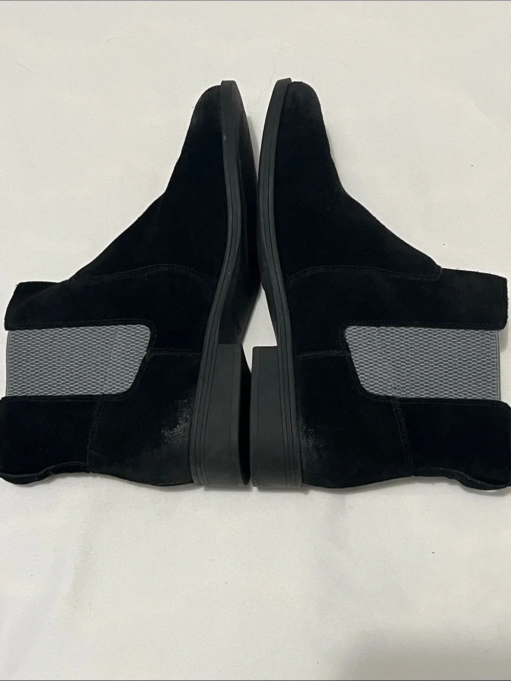 Vionic Alana Water Repellent Black Suede Chelsea Ankle Boots